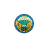 20 03 0263 Значок мет. 7 гв. ДШД (мал., круглый, смола, на пимсе) эмблема нов/обр 