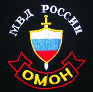 ФСП-28(1) Футболка с вышивкой на груди и на спине ОМОН (щит)