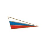 08020002 Флажок на берет неуст (угол) пласт триколорРФ 
