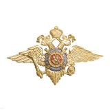 08020008 Эмбл. на тулью пласт. Орел МВД бол 