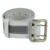 Ремень офицер кож белый со светополосой